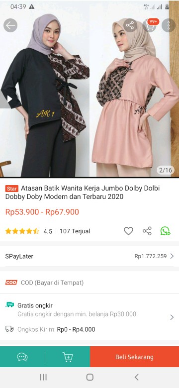 Atasan Batik Wanita Kerja Jumbo Dolby Dolbi Dobby Doby Modern Dan Terbaru 2020