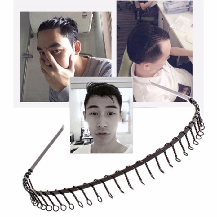 Bando Kawat Sirkam Spiral Besi Gaya Korea Wanita Pria Import UNISEX