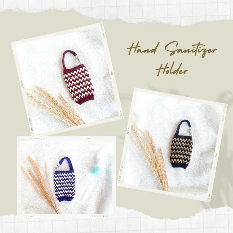 Hand Sanitizer Holder Rajut | Gantungan Hand Sanitizer Rajut 50ml-60ml