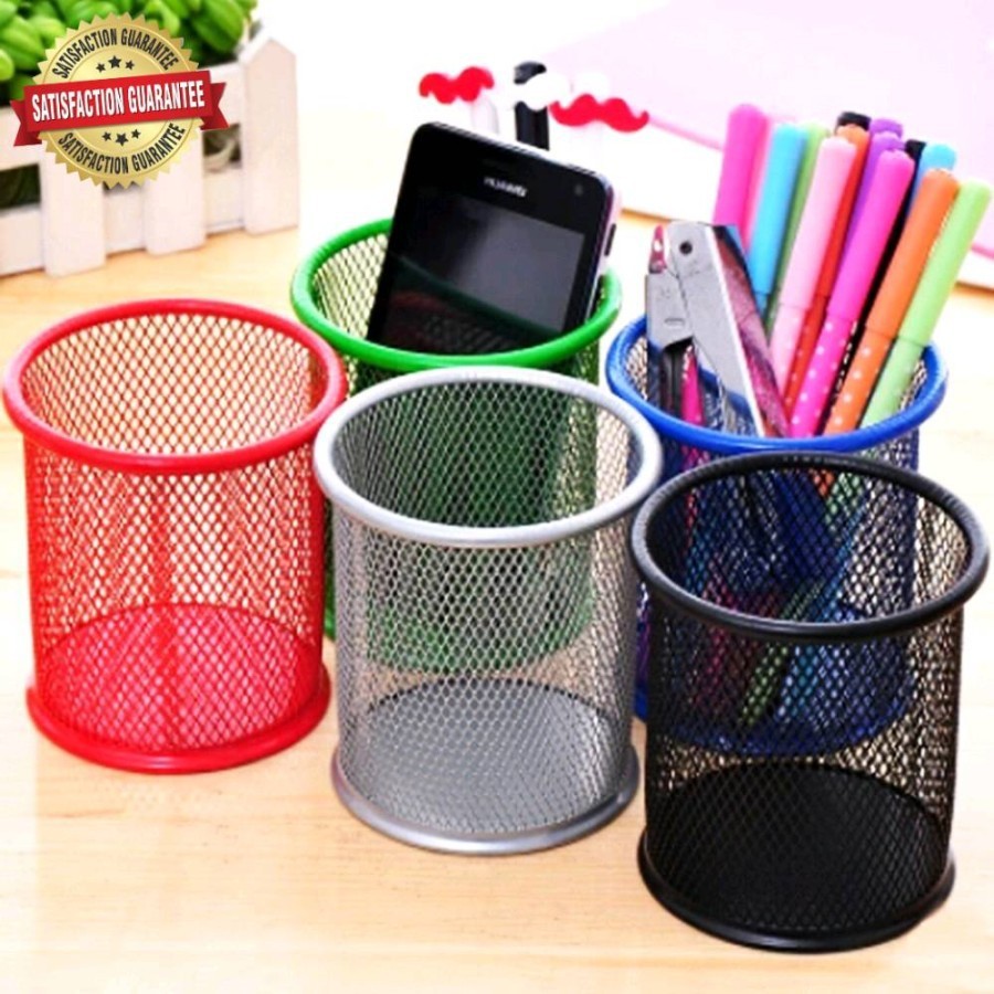 

Tempat Pulpen / Tempat Alat Tulis / Pen Stand Model Lingkaran - Hitam