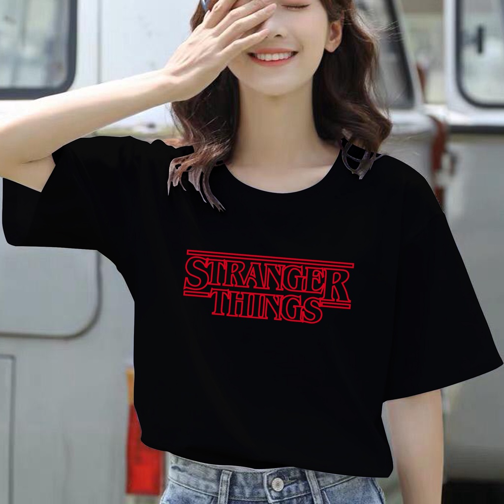 CALVIERO SHOP - BAJU KAOS ATASAN WANITA PRINT STANGERTHINK LIST