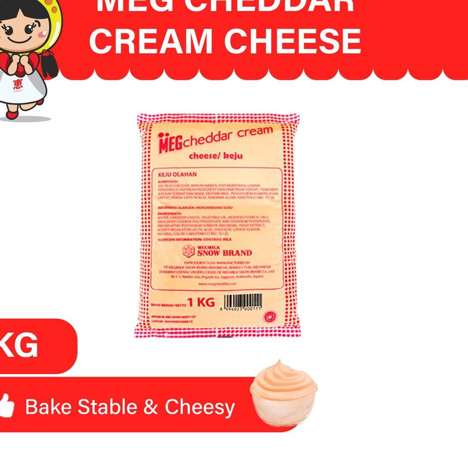 

[KODE BARU 547] MEG Cheddar Cream Keju 1 Kg TERMURAH!!!