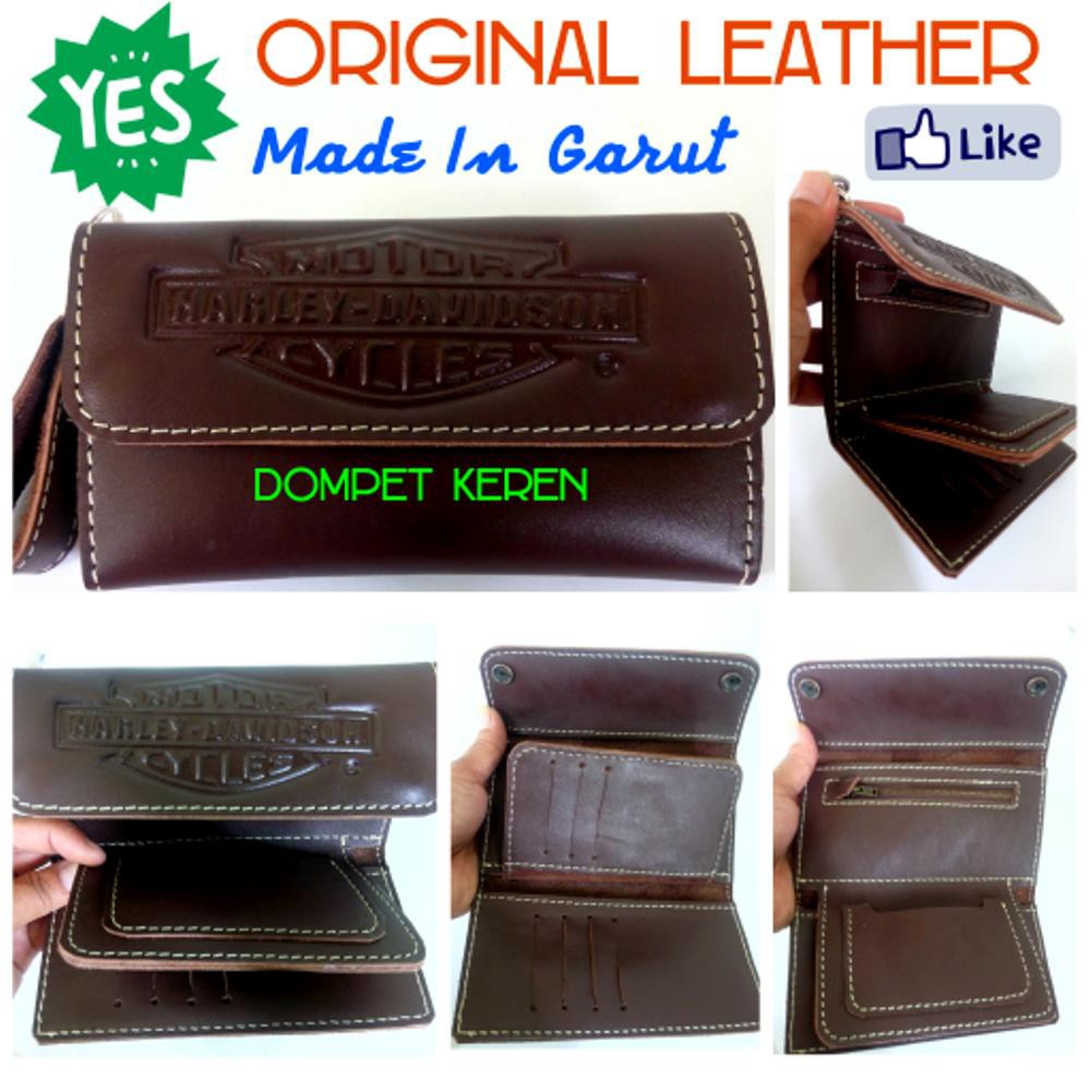 Dompet Bikers Pria HD Panjang Kulit Asli Garut