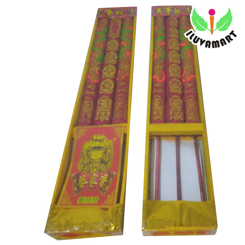 Suplier Dupa Naga 3 Batang 30cm 16mm Merah Hio Ukiran Mandarin Dragon Incense QloZVLHK1A5q1