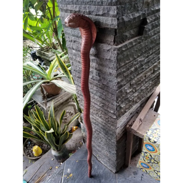 Tongkat Kayu Bertuah Nagasari Ukir
