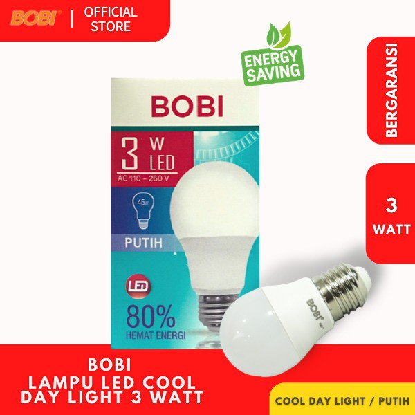 BIGSALE!!!Lampu LED A Bulat / Lampu Bohlam BOBI / Watt Bervariasi - Lampu Hemat Energi