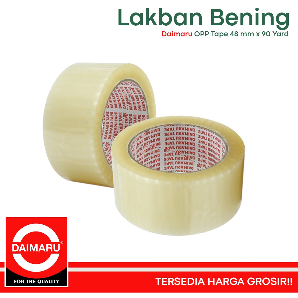 

Isolasi Lakban Bening Daimaru OPP Tape 48 mm x 90 Yard Untuk Packing Pigura Frame Bingkai Foto