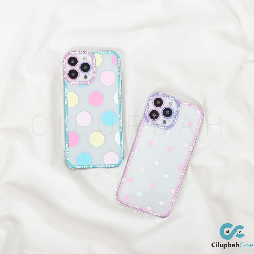 Clear Softcase Big &amp; Little Polkadot Full Lens Cover For iPhone 7 8 SE 7+ 8+ X XR XS MAX 11 12 13 MINI PRO MAX