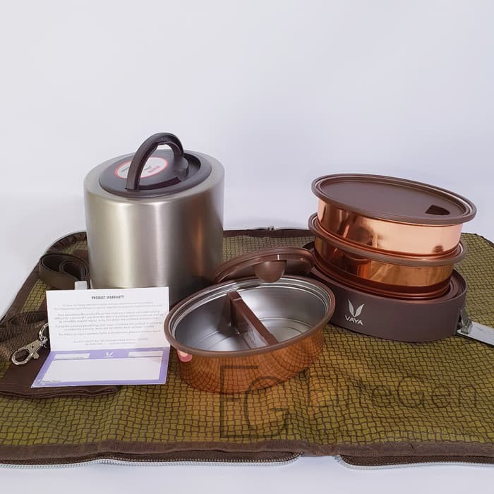 Vaya Life Tyffyn Lunch Box 1000Ml Rantang Stainless Steel - Ungu Murah + Gratis Ongkir