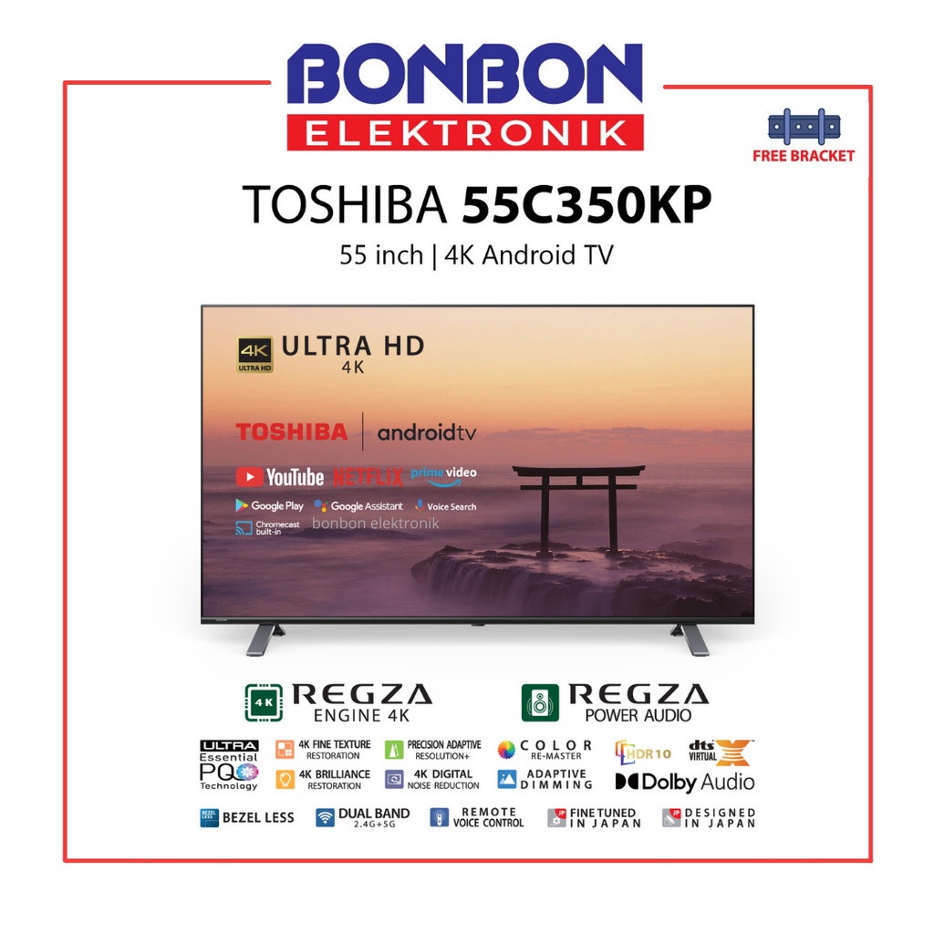 Toshiba LED Smart Android TV 55 Inch 55C350KP UHD 4K HDR