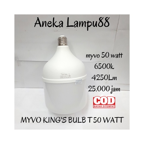 Lampu led 50 watt / bohlam myvo king 50 watt putih / myvo king's 50 w - LAMPU 50 WATT