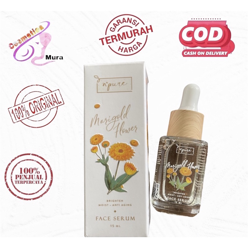 [ serum complete ] Npure Marigold Flower face serum - N'pure serum marigold flower Anti Aging