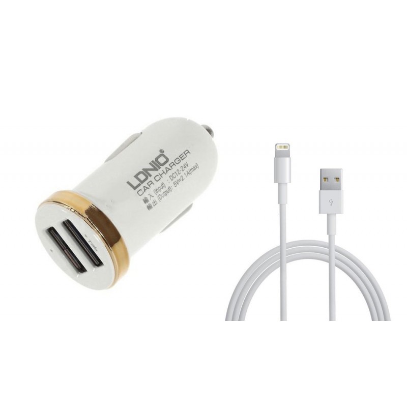 LDNIO DL C22 CAR CHARGER TRAVEL MOBIL 2 PORT TERMURAH USB MICRO ORIGINAL