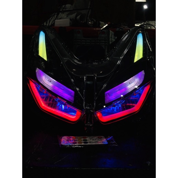 LAMPU LED ALIS RGB RUNNING DEVIL EYES FULL SET+REFLEKTOR VARIO 160 ALL NEW PLUG N PLAY