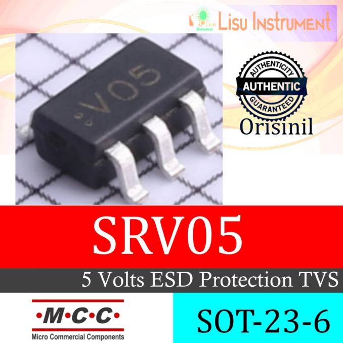 ORIGINAL SRV05-4L SRV05 V05 5V ESD Protection Diode TVS SOT-23-6 - MCC lisuin90 Buru Order