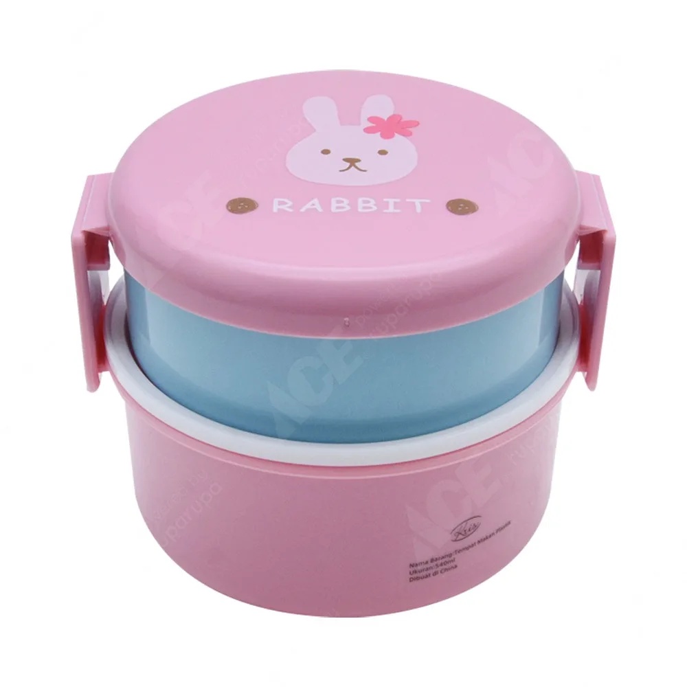 ACE Kris Tempat Makan Anak Bento Dengan Tas - Pink SKU 10191176