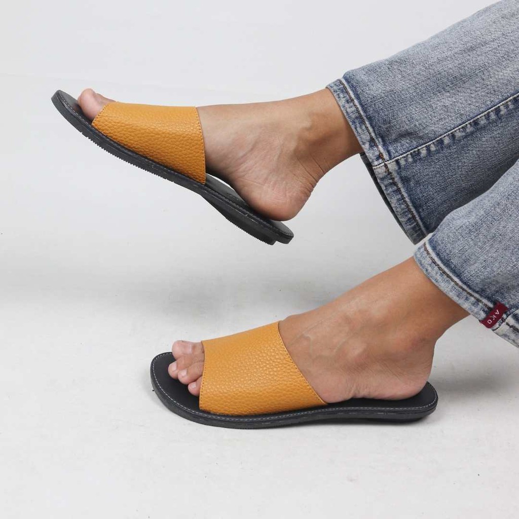Sandal Papirut Look Up Sandal Wanita Papirut Murah Bisa COD Sandal Kulit Jeruk Kokop PSHCSA - ESME