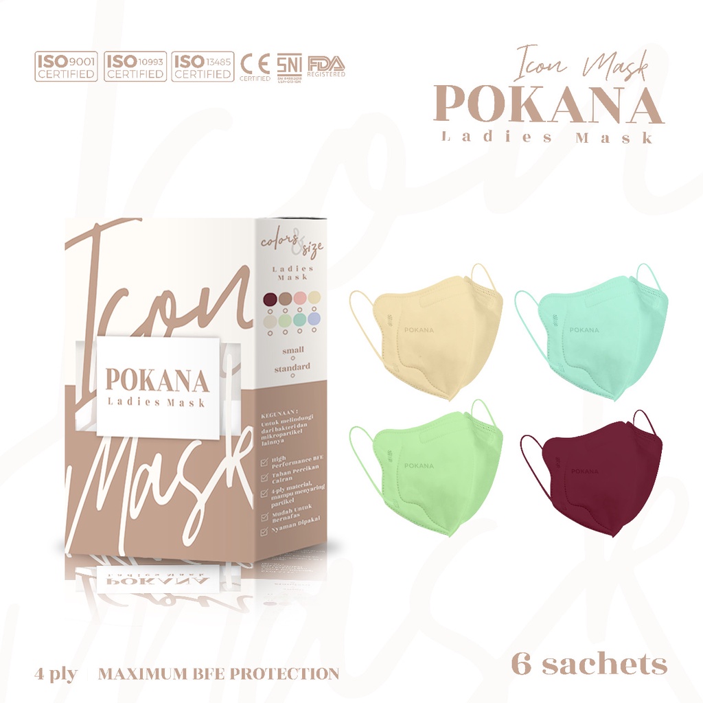 POKANA ICON ( Ladies Mask ) 4ply Medical Mask