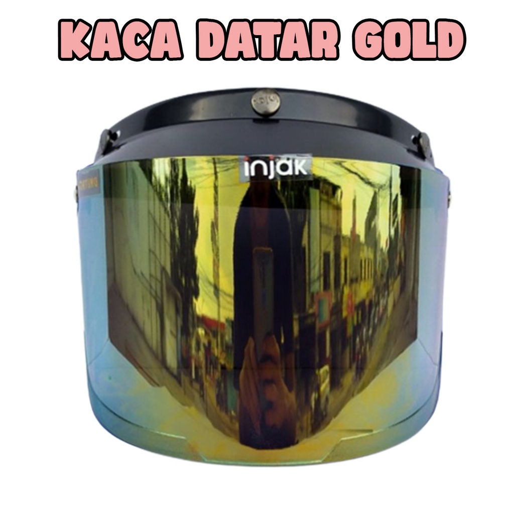 Visor Helm Kaca Helm Bogo Classic Kaca Datar Injak Silver Blue Pelangi Gold Bisa Untuk Semua Helm Bogo COD