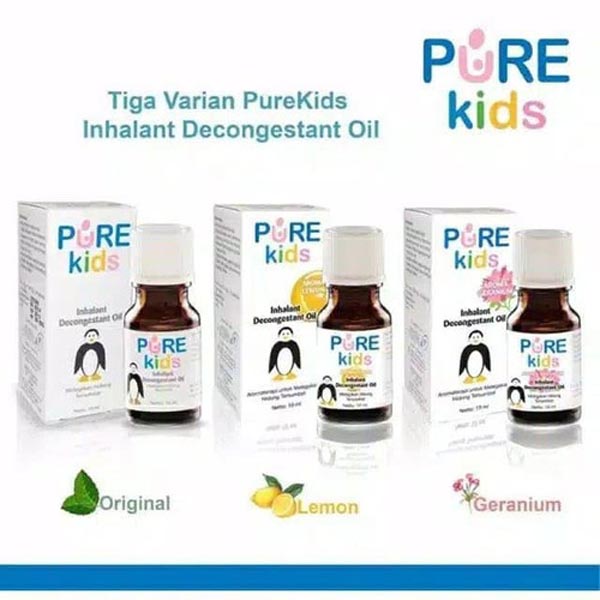 Pure Kids Pure Baby Inhalant Decongestant Oil - 10mL | Original | Geranium | Lemon_Cerianti