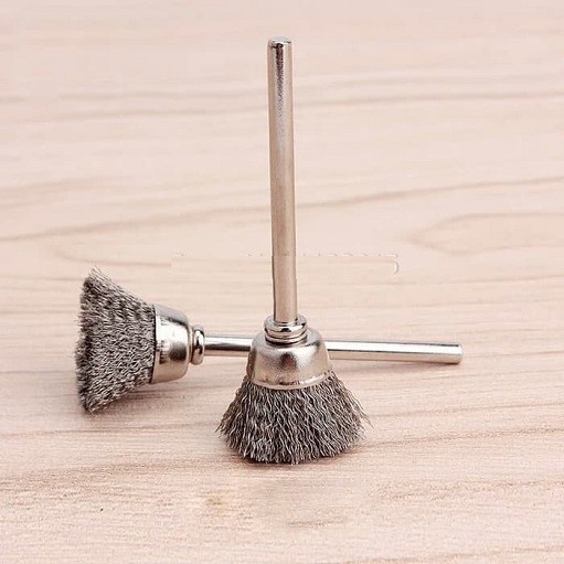 Sikat Kawat Brush Wire Bentuk Mangkok Baja Besi Cleaning Dremel Mini Grinder Kokoh Besi