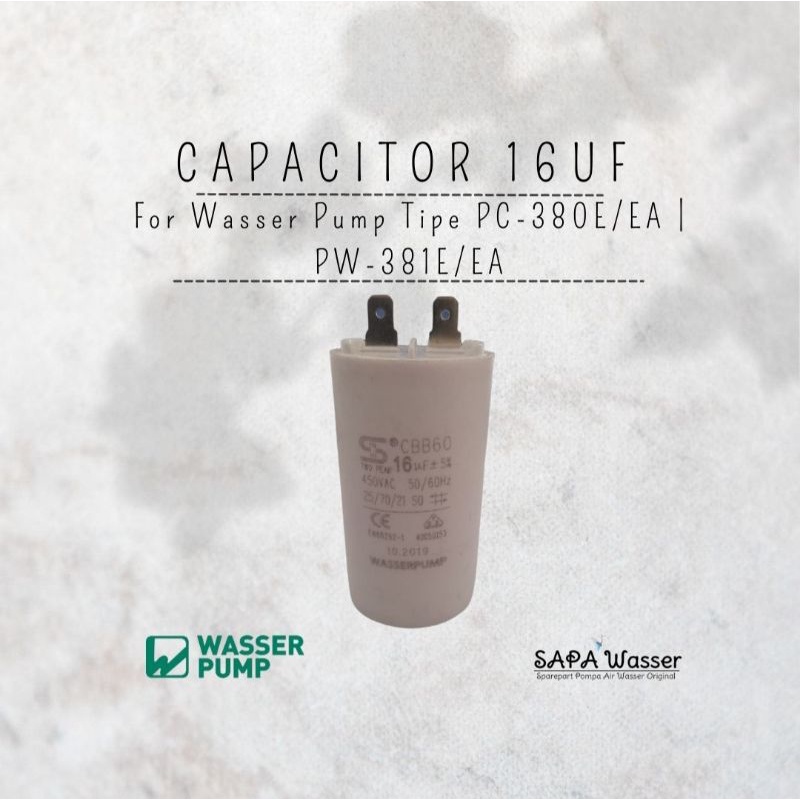 Capacitor 16uf Pompa Air Jet Pump Wasser PC-380E/EA | PW-381E/EA