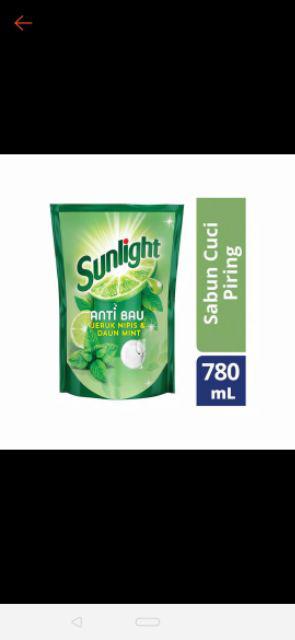 Sunlight Pencuci Piring Mint Anti Bau 780ml
