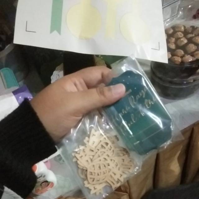 Hangtag / Kartu Ucapan Lebaran Idul Fitri Warna Mint