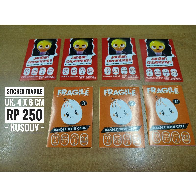 Jual Sticker Fragile/Sticker Jangan Dibanting/Sticker Pecah Belah