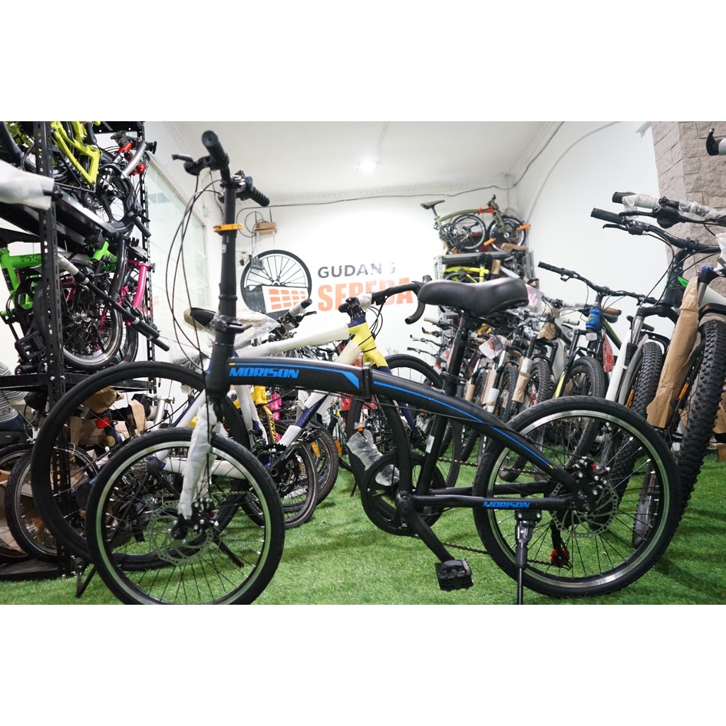 Sepeda Lipat 20 Inch Morison 8118 7 Speed Rims Alloy termurah murah Garansi SNI-3