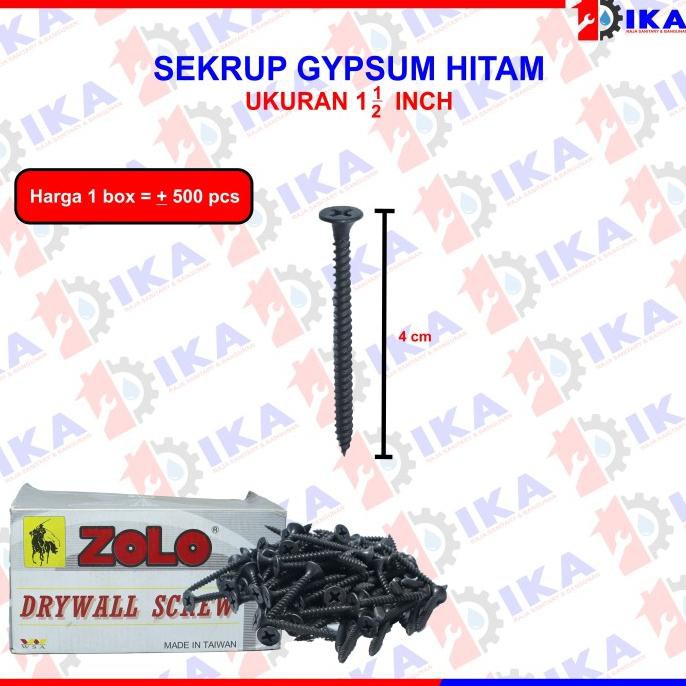 

[cod] Skrup / Sekrup/ gipsum gypsum 11/2 inch zollo #6 tidak terima ecer [cod]