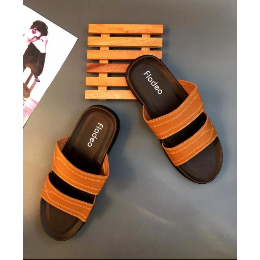 Sandal Fladeo pria / Sandal selop pria terbaru