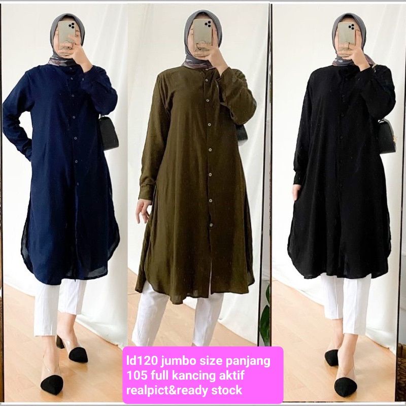 TUNIK JUMBO/DORPI TUNIK/ATASAN JUMBO/ATASAN WANITA/TUNIK WANITA/TUNIK HIJAB/TUNIK MUSLIM/TUNIK BIG SIZE/LD120 JUMBO/BUSUI&amp;BUMIL/COD!!!