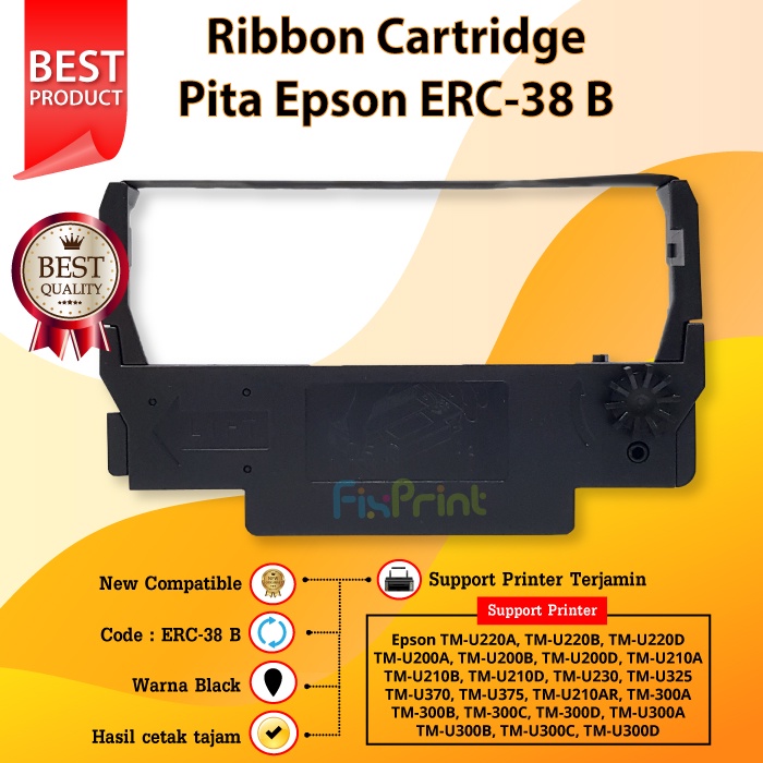 Ribbon Cartridge Compatible Pita Epson ERC-38 B ERC38 TMU220 Black