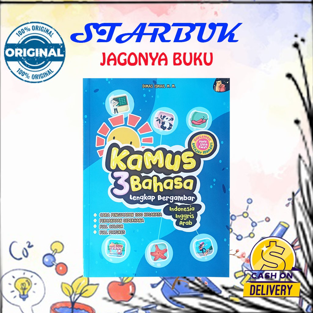 KAMUS 3 BAHASA LENGKAP BERGAMBAR - KAMUS BERGAMBAR ARAB INDO INGGRIS