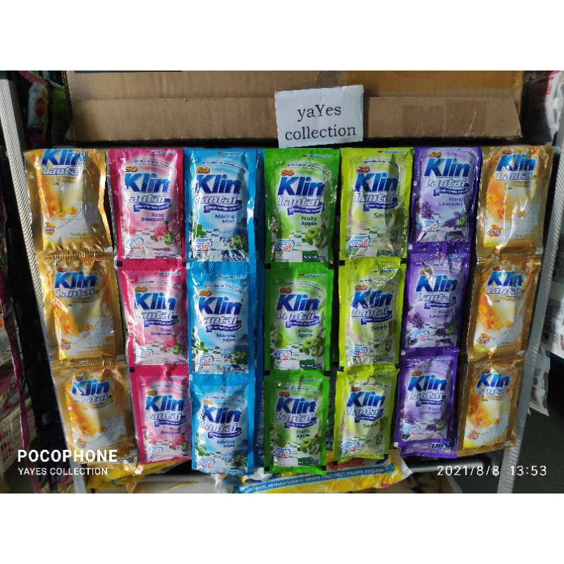 Soklin Lantai Renceng 500an x 6 PCS Sachet So Klin Lavender Apple rose Flower Sabun Cuci Pembersih