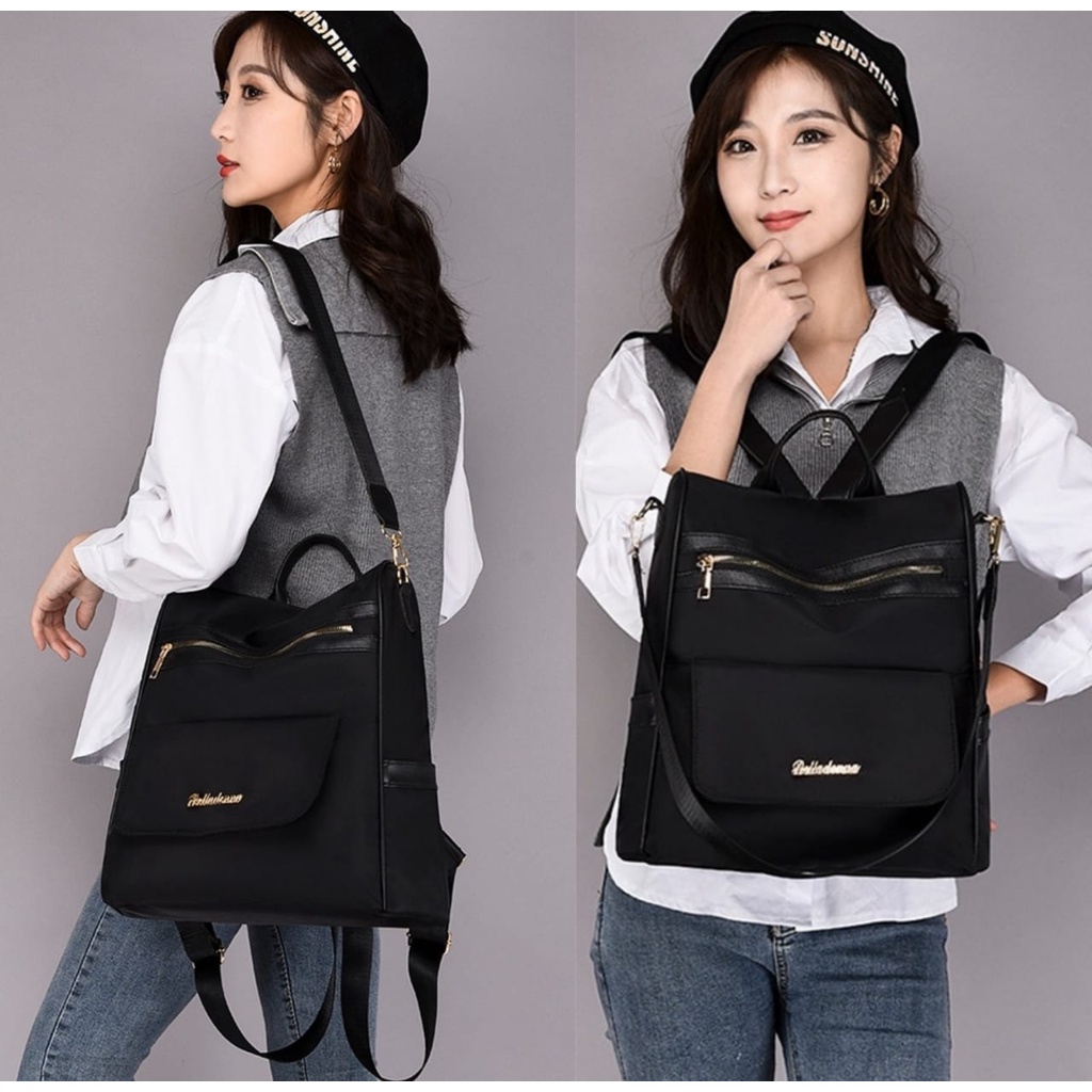 TAS RANSEL WANITA ANTI AIR IMPORT LANZEL BACKPACK GENDONG PUNGGUNG SEKOLAH KERJA BESAR KOREA PREMIUM