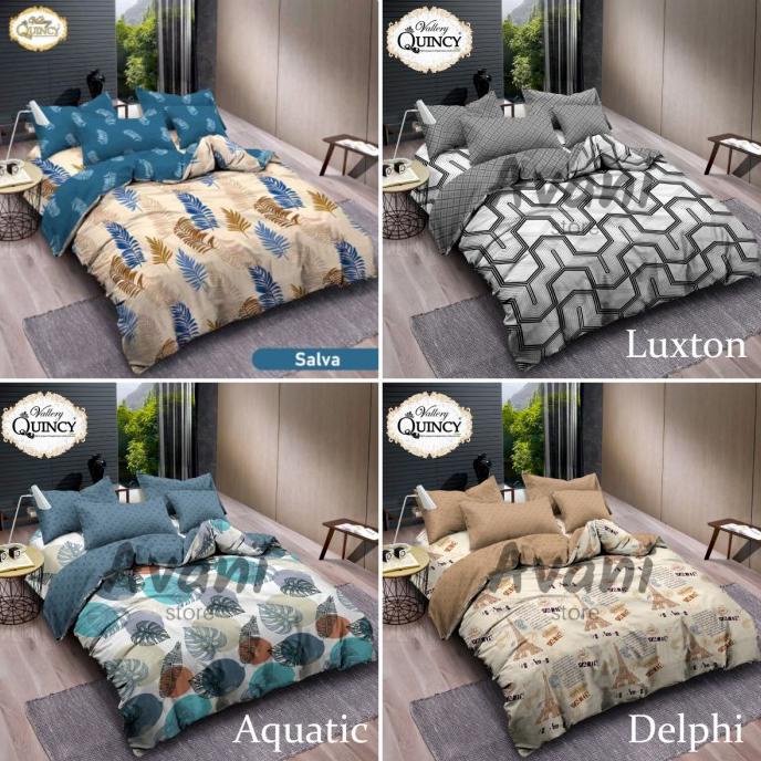 BEDCOVER VALLERY QUINCY 180 x 200 ( 6 kaki ) Motif Cantik