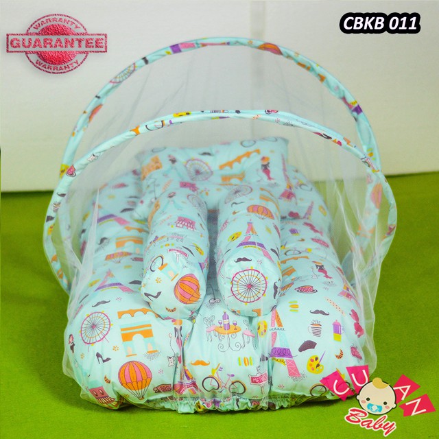 Paris retro tosca Seri| Set Matras Bayi | kasur kelambu bayi lucu | kado bayi murah lucu berkarakter