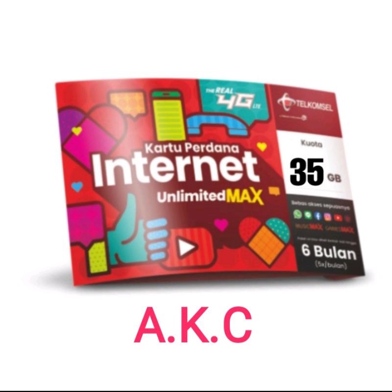 Telkomsel 35 gb unlimited (Langsung Aktif) termurah (new)