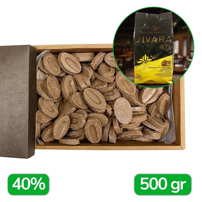 

Fchgtyani Valrhona Jivara 40% (Milk Chocolate Buttons) - 1 Kg (2X500Gr)