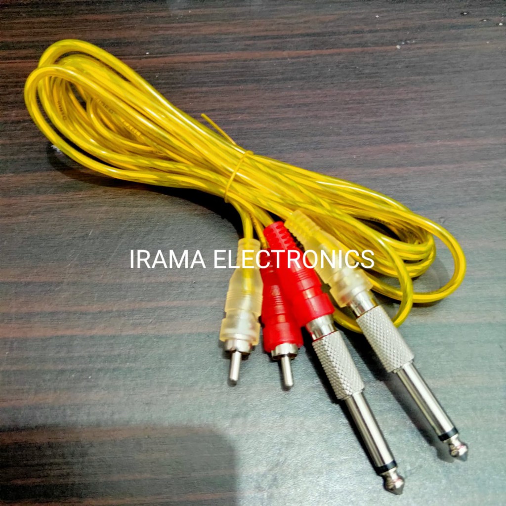 PAKET KABEL RCA 2-2 +JACK AKAI OUTPUT BESI