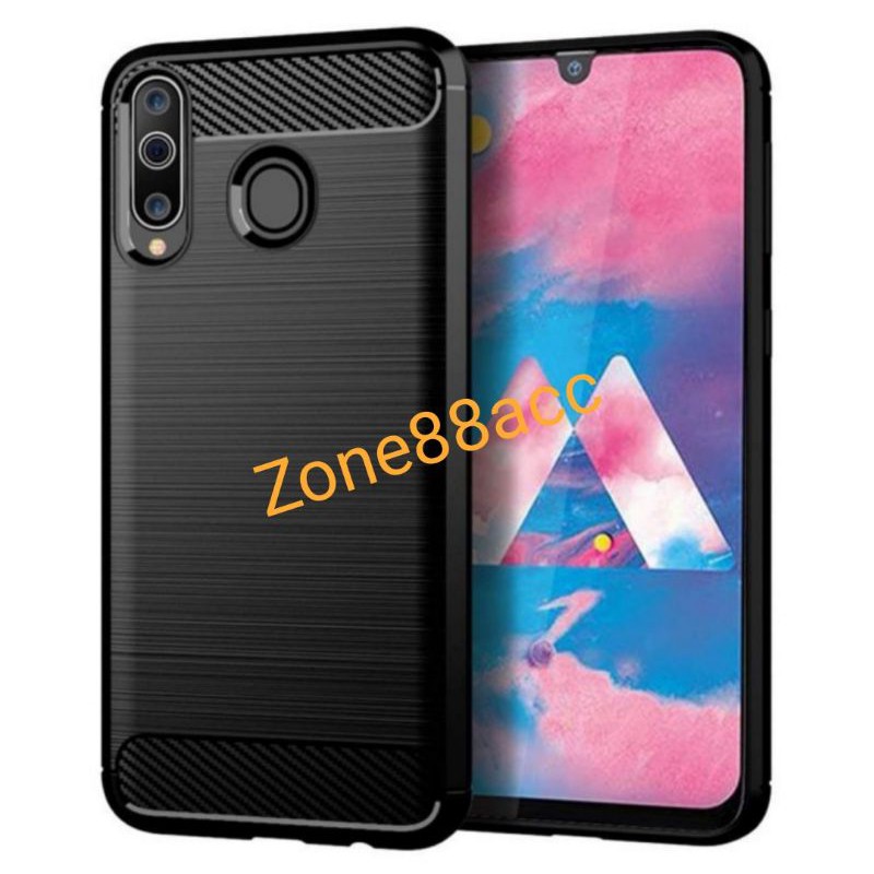 Silicon Case SAMSUNG M30 Softcase iPAKY Carbon Casing Cover TPU