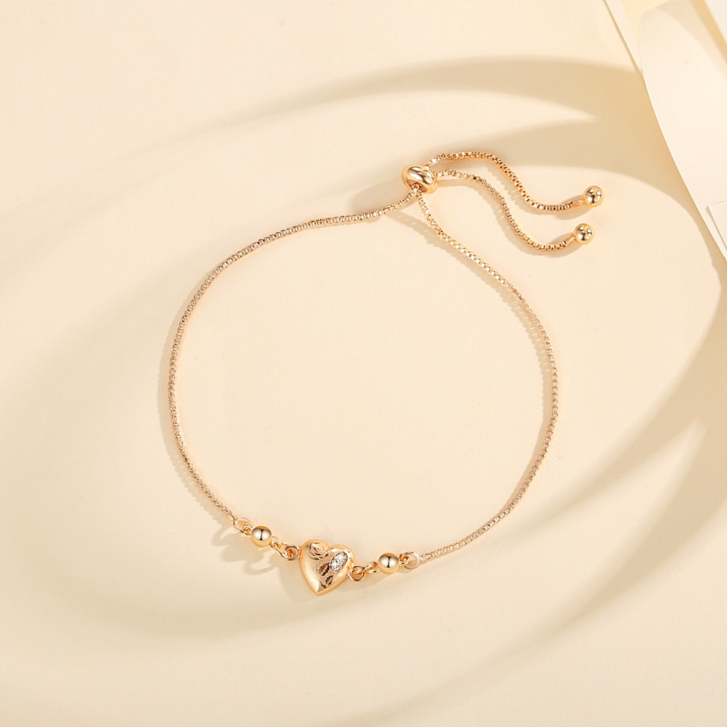 Y728 [COD✔]Gelang Titanium Asli Wanita Anti Karat Lapis Emas 18k Gelang Kristal Perhiasan Korea