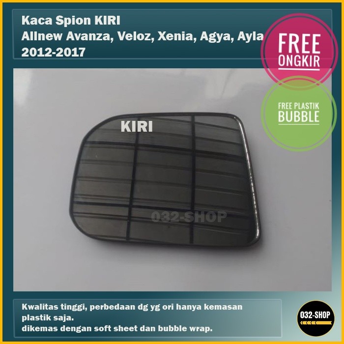 Kaca Spion KIRI Allnew Avanza, Xenia, Veloz, Agya, Ayla, 2012-2017