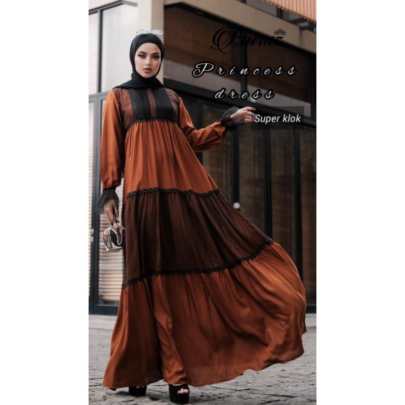 Daster Arab FAIRUZ PRINCESS Dress Rayon Maxi Gamis Tille