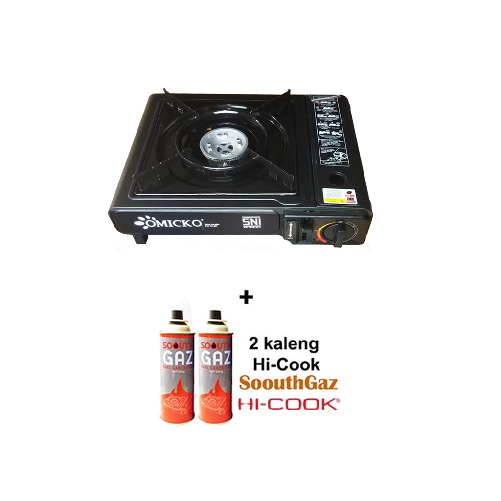 Kompor Portable 2 in 1 + 2 Gas Kaleng