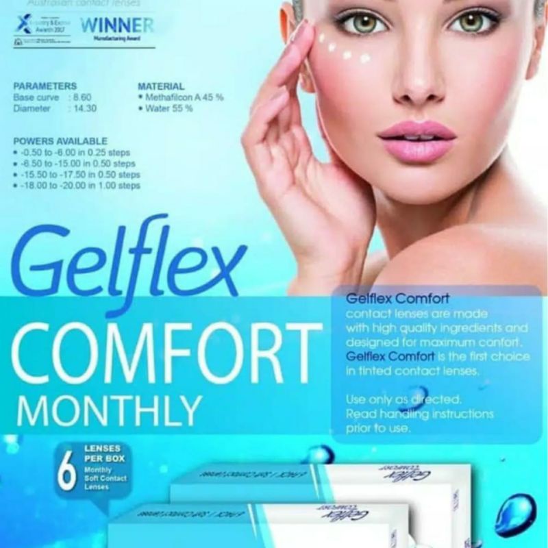 Softlens Bening Clear GELFLEX COMFORT 14.3 MM MINUS -0.50 S.D -20.00