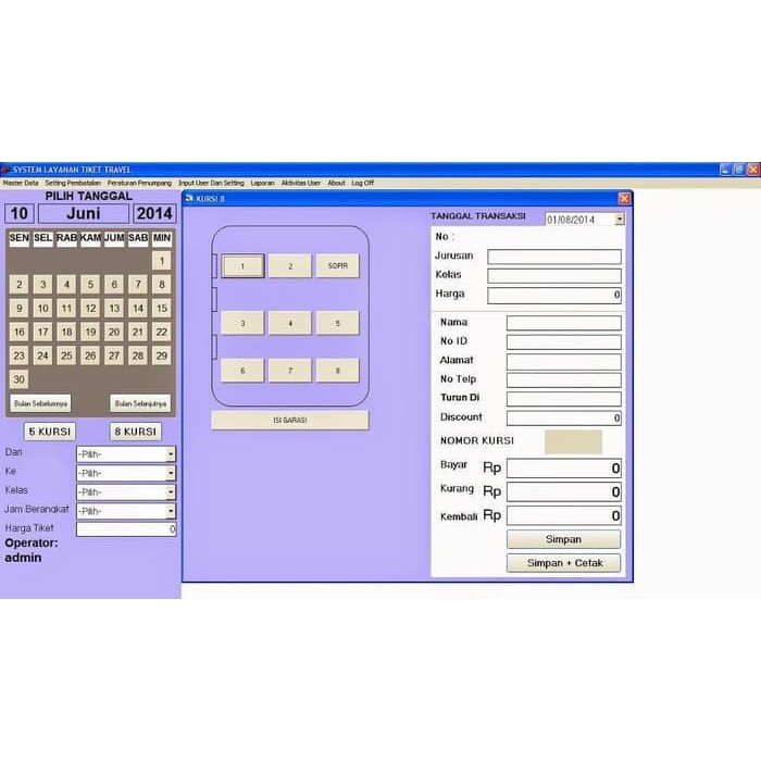 Software tiket travel - bus
