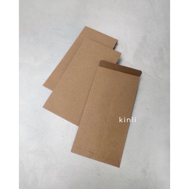 amplop vintage kraft 17cm x 8,5cm amplop angpao kraft polos